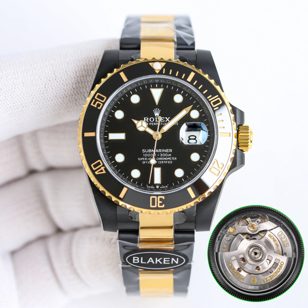 ** BLAKEN Submariner Series ROLEX Gold & Black Limited Edition

**