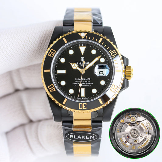 ** BLAKEN Submariner Series ROLEX Gold & Black Limited Edition

**