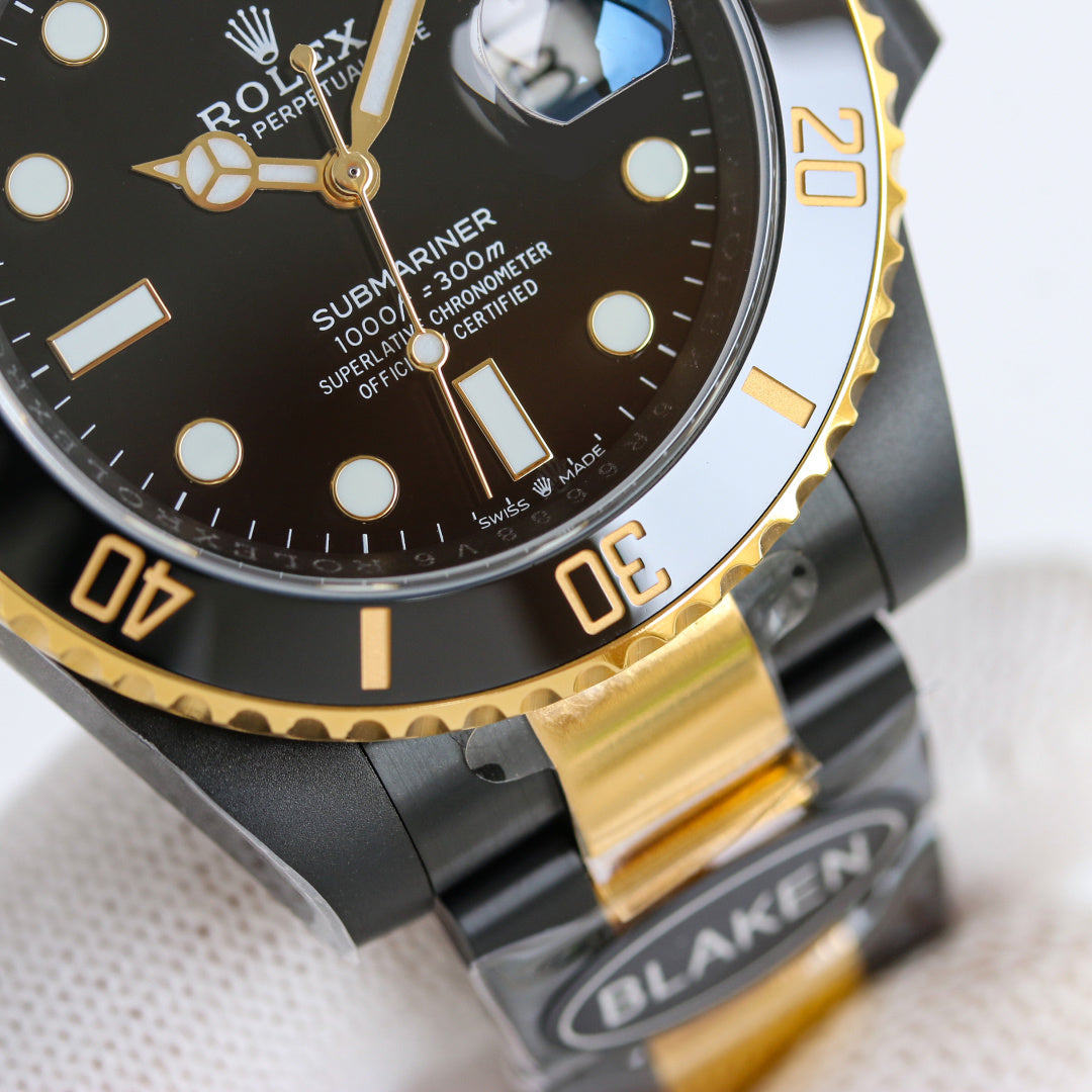 ** BLAKEN Submariner Series ROLEX Gold & Black Limited Edition

**