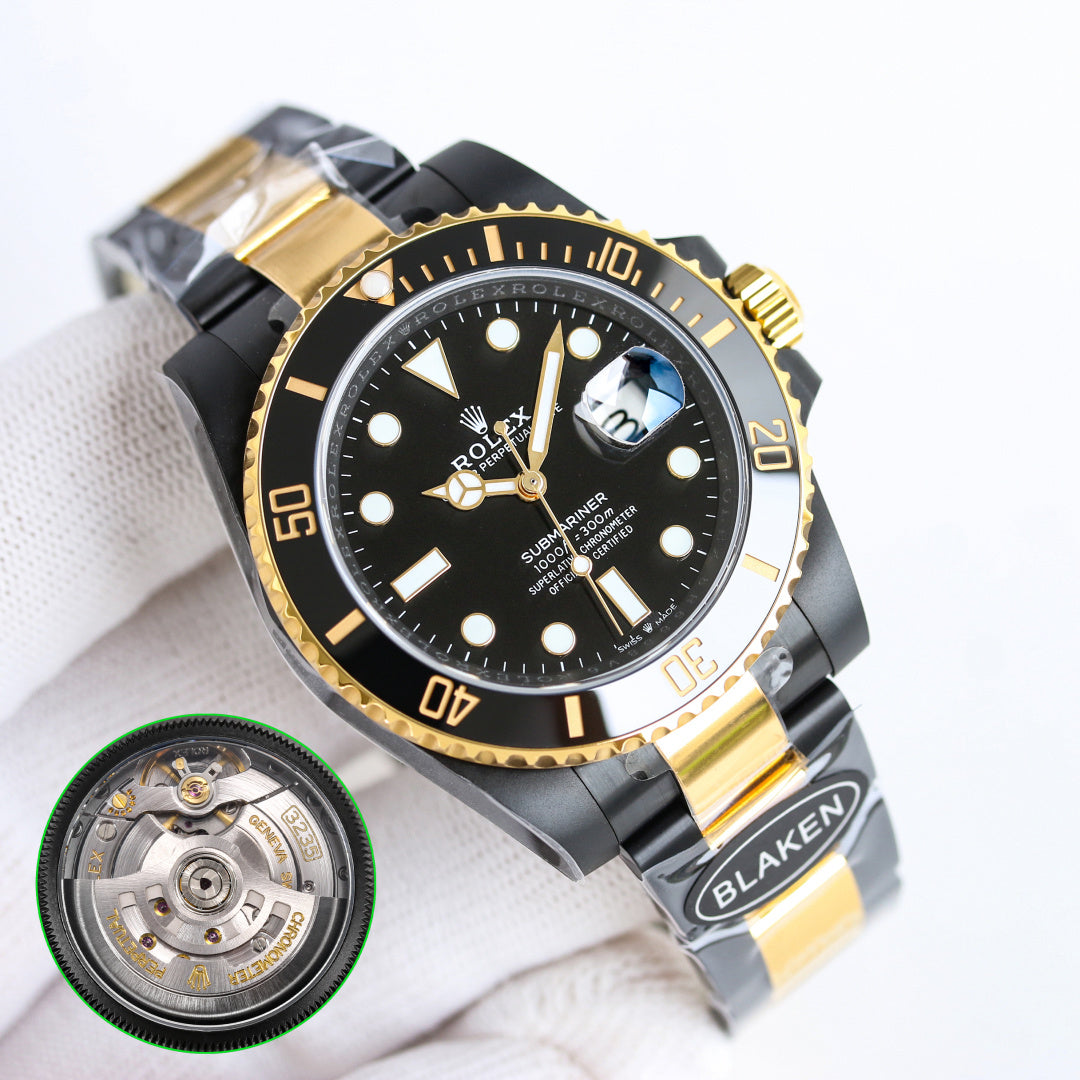** BLAKEN Submariner Series ROLEX Gold & Black Limited Edition

**